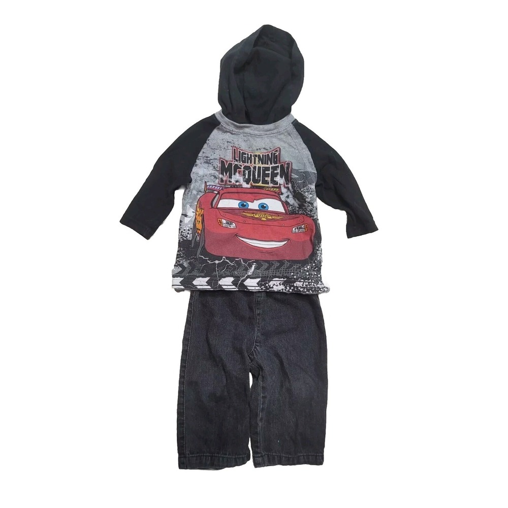 Vintage Disney Pixar Cars Baby Boy Set 9 Months  Jeans Shirt